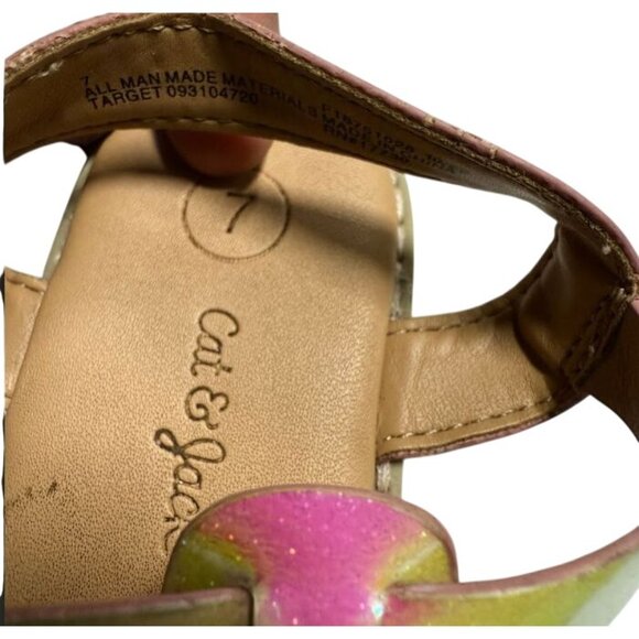 Cat & Jack Toddler Shanel Colorblock Fisherman Sandals Iridescent Sz 7T - Picture 4 of 7